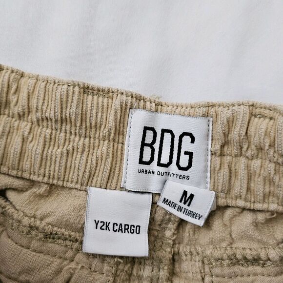 BDG Urban Outfitters Pants Womens Medium Tan Y2k Cargo Wide Leg Corduroy - Picture 2 of 9